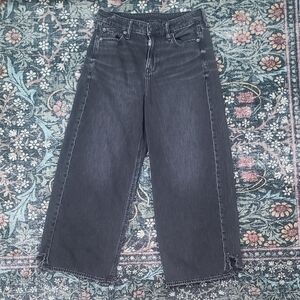 American Eagle Outfitters Super High Rise Baggy Wide-Leg Ankle Jeans
